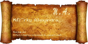 Márky Alexandra névjegykártya