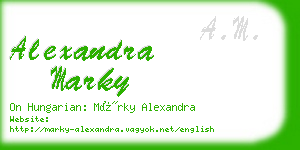 alexandra marky business card